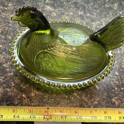 Vintage Beaded Hen on Nest