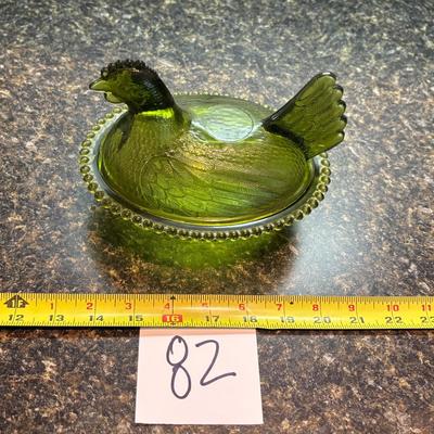 Vintage Beaded Hen on Nest