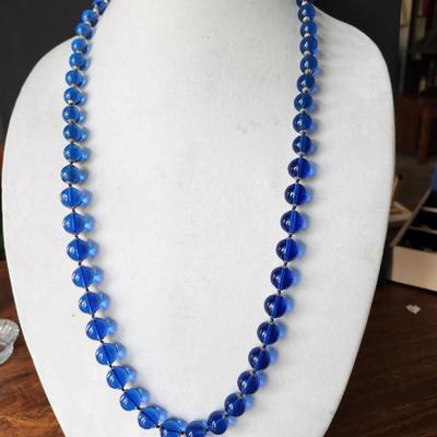 Blue Peking Glass necklace