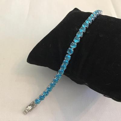 Blue Tennis Bracelet