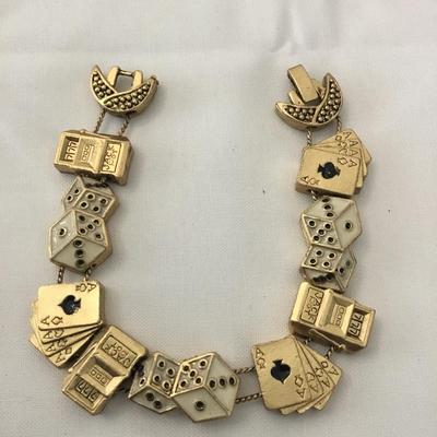 1960s vintage dice gambling slide bracelet