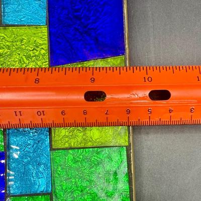 Vintage Mid Century Modern MCM Georges Briard Glass Guild Stained Glass Tray Dish