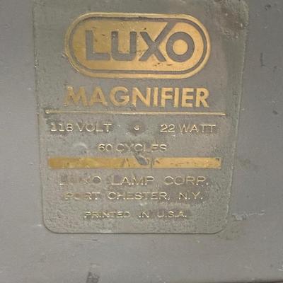 Vintage 1960s Articulating Spring Arm Magnifying Lamp by LUXO Lamp Corp.