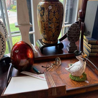 Lot 4: Beautiful Desk, World Globe, Chairs & More