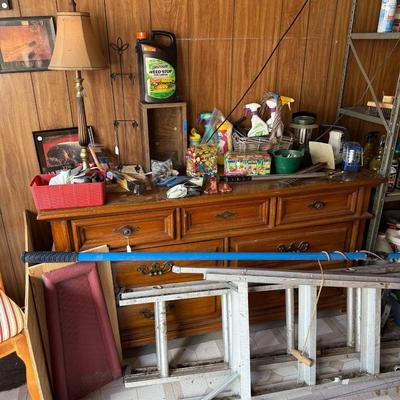 Lot 15: Dresser, Household items & More