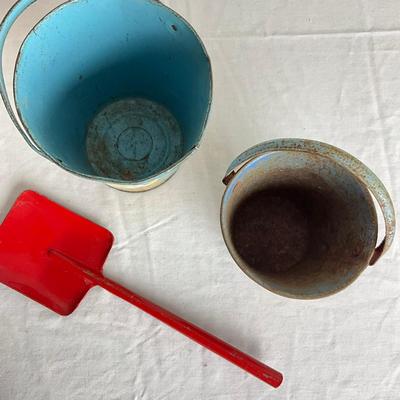 D925 J. Chein Sand Pail & Red Belgium Pail