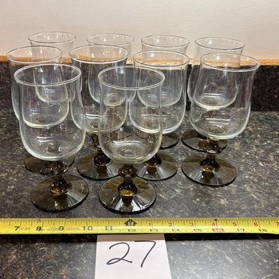 Vintage Libbey Tulip Wine Glass Lot