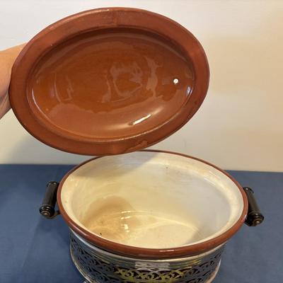 Vintage 8” Weller Crock Pot With Lid