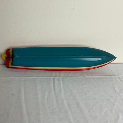 D941 Vintage J. Chein Peggy Jane Windup Boat Toy