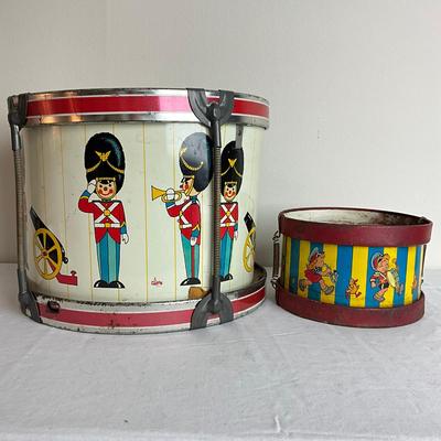D952 Tin Toy Drums By Ohio Art And J. Chein