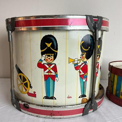 D952 Tin Toy Drums By Ohio Art And J. Chein