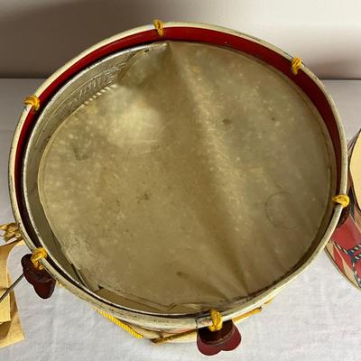 D953 Children’s Tin Toy Drums Patriotic Themed