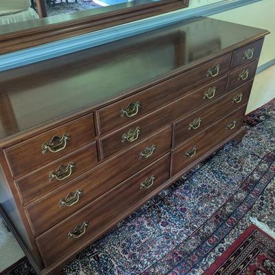 Solid Wild Black Cherry Virginia Galleries Furniture By Henkel Harris Winchester VA. 10 Drawer Dresser (BR2)