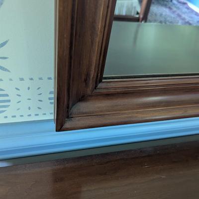 Solid Wild Black Cherry Virginia Galleries Furniture By Henkel Harris Winchester VA. Mirror Approx 53" x 34 1/2" (BR2)