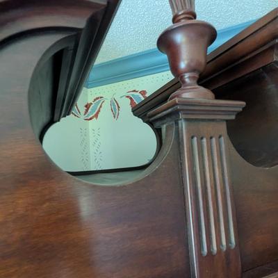 Queen Anne Philadelphia Bonnet Top Highboy From Genuine Mahogany Virginia Galleries Furniture By Henkel Harris Winchester VA. (BRR2)