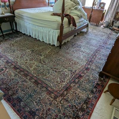 Large Oriental Area Rug Approx 136" x 222" Approx 75 Years Old Most Likely Wool (BR2)