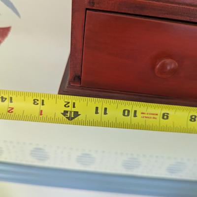 Vintage Wooden Spice Rack/Plate Holder 3 Shelves & 2 Drawers 22" Tall (BR2)
