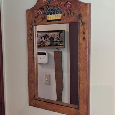 Decorative Wood Wall Mirror 17 1/2" x 10 1/4" (H)