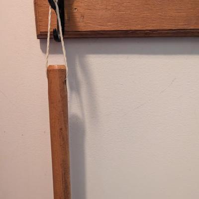 Early American Woven Besom Oak Dowel Handle Broom (H)