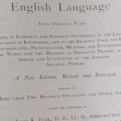 1908 Funk And Wagnalls New Standard Dictionary English Language In One Volume (D)