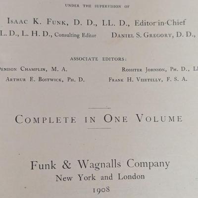 1908 Funk And Wagnalls New Standard Dictionary English Language In One Volume (D)
