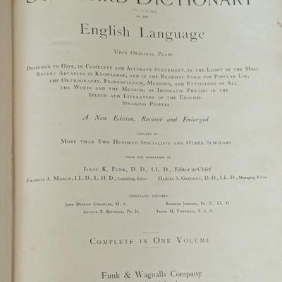 1908 Funk And Wagnalls New Standard Dictionary English Language In One Volume (D)