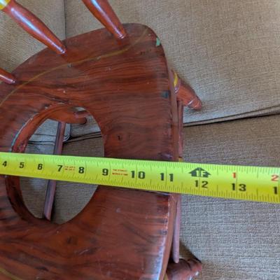 Antique Wooden Child's Potty Chair Painted (D)