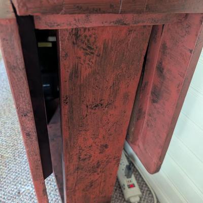 Antique Drop Leaf Table With Swing Out Legs (D)