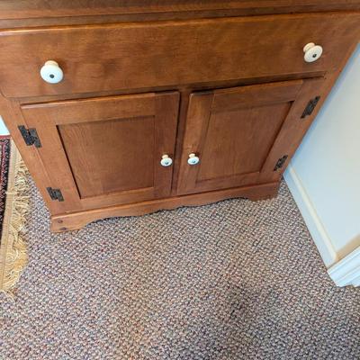 Antique Wood Hutch (Contents Not Included) (D)
