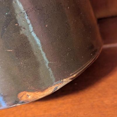 Glazed Stoneware Crock With Lid (D)