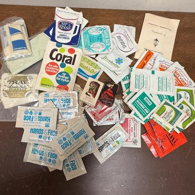 Vintage Advertising Lot of Misc. Soaps, Wipes, Disposables, etc