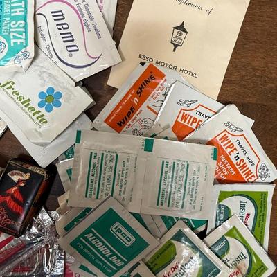 Vintage Advertising Lot of Misc. Soaps, Wipes, Disposables, etc