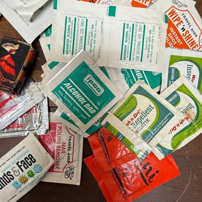 Vintage Advertising Lot of Misc. Soaps, Wipes, Disposables, etc