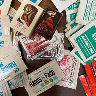 Vintage Advertising Lot of Misc. Soaps, Wipes, Disposables, etc