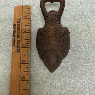 Vintage Cast Iron bottle opener shaped like bird