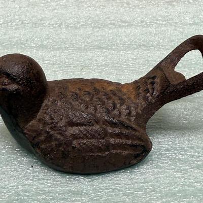 Vintage Cast Iron bottle opener shaped like bird
