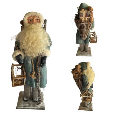 G1035 Vintage Old Work Santa Figure 25”