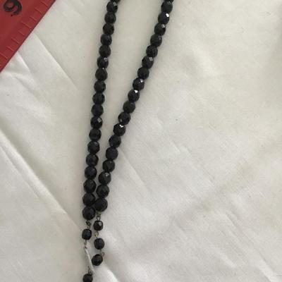 West Germany Black Faceted Necklace