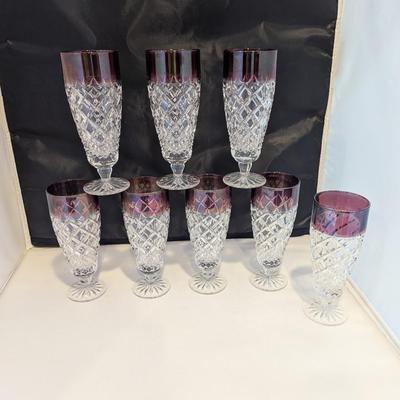 8 - Christopher Stuart Regency Ruby Iced Tea Glasses #1 (DR)