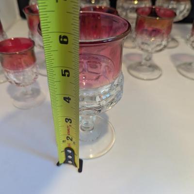 19 - Tiffin Ruby Red Kings Crown Glasses #2 (DR)