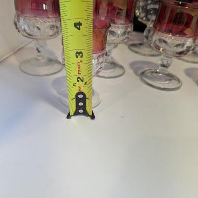 19 - Tiffin Ruby Red Kings Crown Glasses #2 (DR)