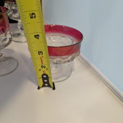 19 - Tiffin Ruby Red Kings Crown Glasses #2 (DR)