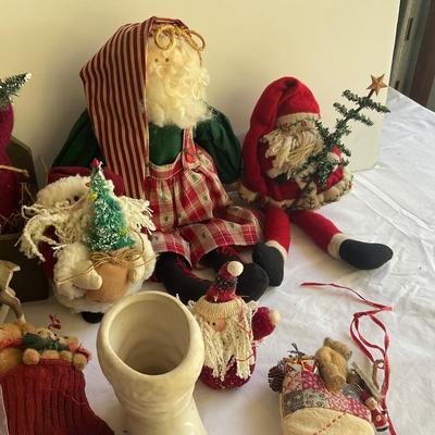 G1040 Large Lot of Christmas Santa Decor