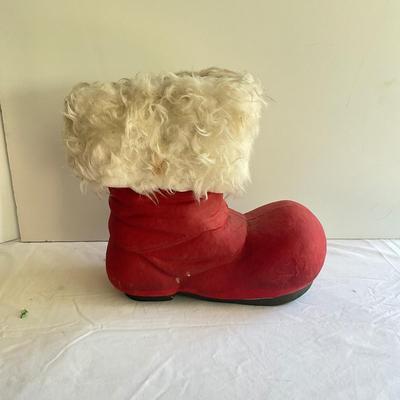 G1041 Large Vintage Paper Maché Santa Boot