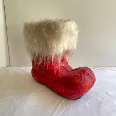 G1042 Vintage Paper Maché Santa Boot