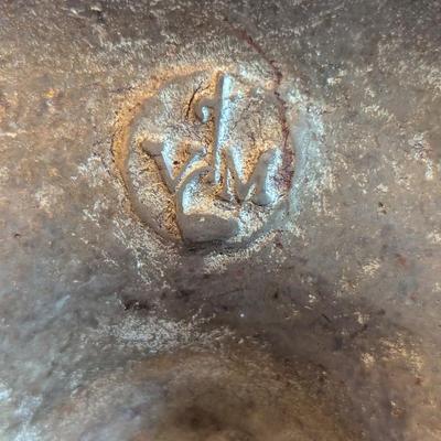 Antique Metal Candle Holder Marked (DR)