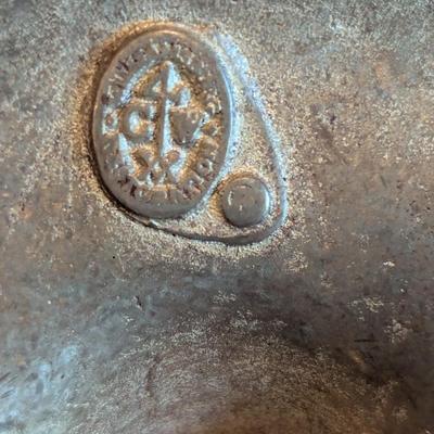 Antique Metal Candle Holder Marked (DR)