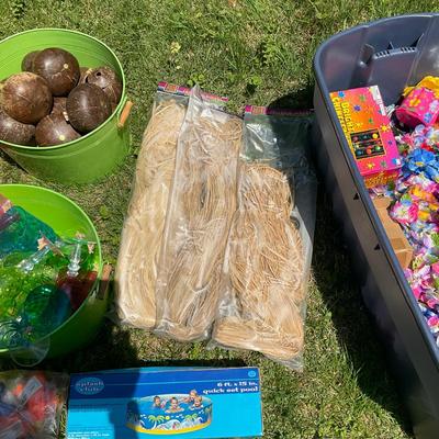G1047 Large Lot of Summer Party Hawaiian Luau Supplies