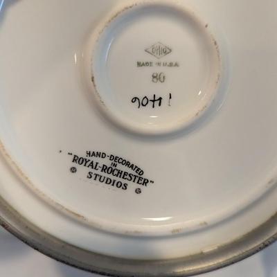 Hand Decorated Royal Rochester Studios Art Deco Iridescent Lusterware Plate (DR)