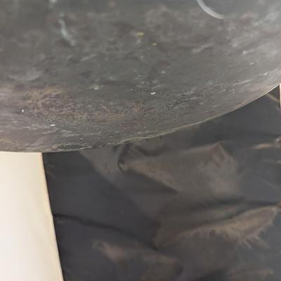 Antique Stenciled Centerpiece Metal Bowl (DR)